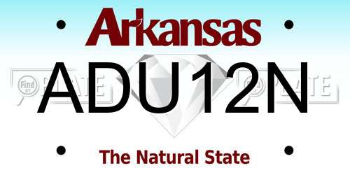 ADU12N Arkansas License Plate
