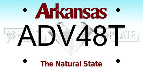 ADV48T Arkansas License Plate