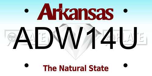 ADW14U Arkansas License Plate