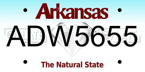 ADW5655 Arkansas License Plate