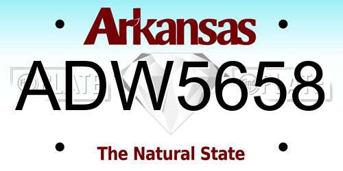 ADW5658 Arkansas License Plate