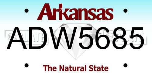 ADW5685 Arkansas License Plate
