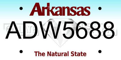 ADW5688 Arkansas License Plate