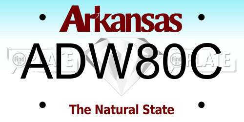 ADW80C Arkansas License Plate