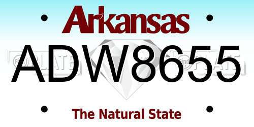 ADW8655 Arkansas License Plate