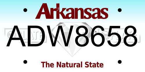 ADW8658 Arkansas License Plate