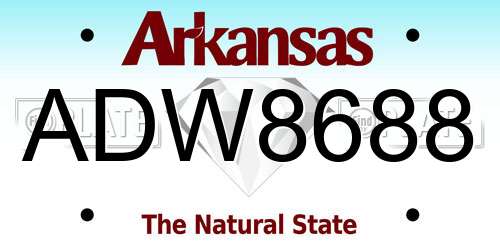 ADW8688 Arkansas License Plate