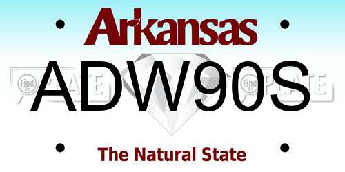 ADW90S Arkansas License Plate