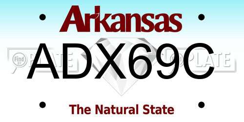ADX69C Arkansas License Plate