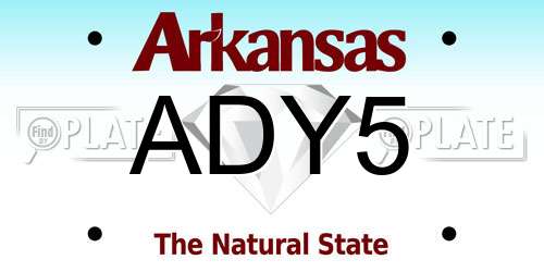 ADY5 Arkansas License Plate