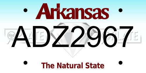 ADZ2967 Arkansas License Plate