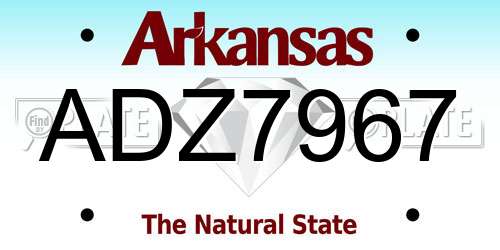 ADZ7967 Arkansas License Plate
