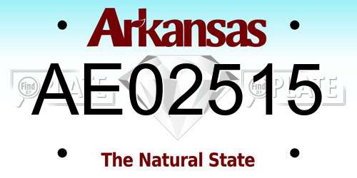 AE02515 Arkansas License Plate