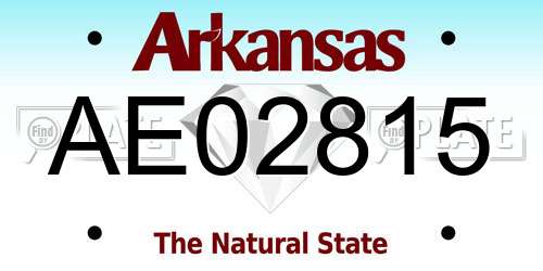 AE02815 Arkansas License Plate