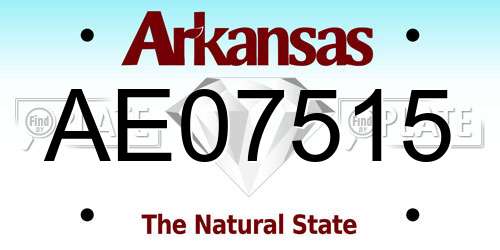 AE07515 Arkansas License Plate