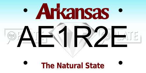 AE1R2E Arkansas License Plate