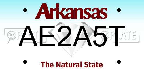 AE2A5T Arkansas License Plate
