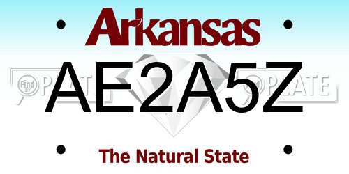 AE2A5Z Arkansas License Plate