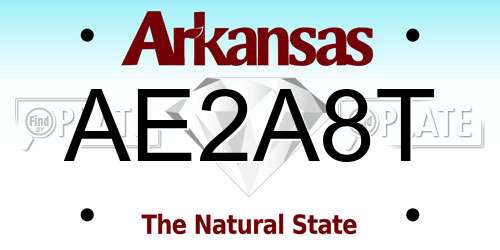AE2A8T Arkansas License Plate