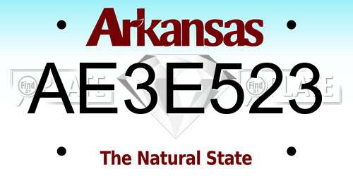 AE3E523 Arkansas License Plate