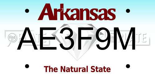 AE3F9M Arkansas License Plate