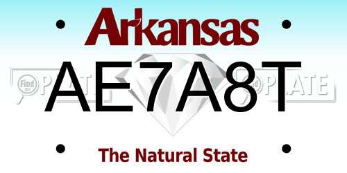 AE7A8T Arkansas License Plate