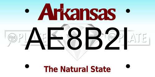 AE8B2I Arkansas License Plate
