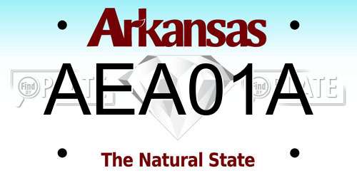 AEA01A Arkansas License Plate