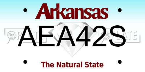 AEA42S Arkansas License Plate