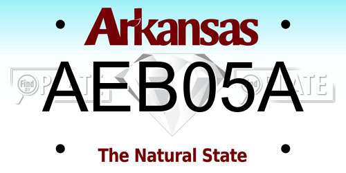 AEB05A Arkansas License Plate
