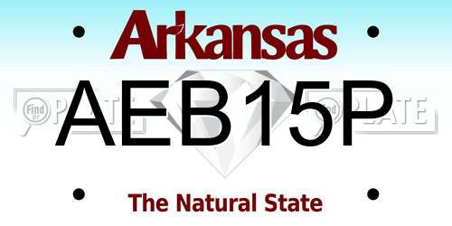AEB15P Arkansas License Plate