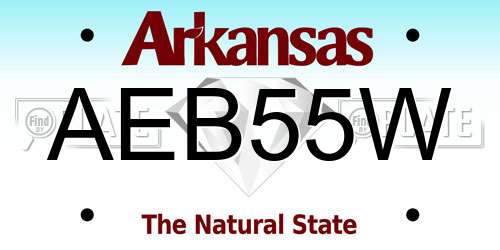 AEB55W Arkansas License Plate