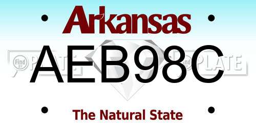 AEB98C Arkansas License Plate