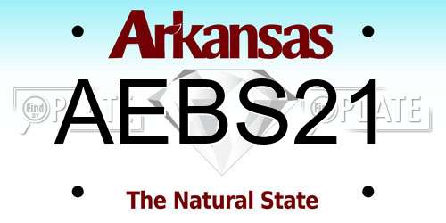 AEBS21 Arkansas License Plate