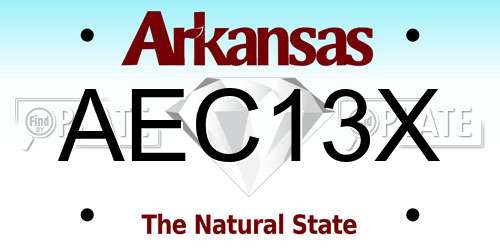 AEC13X Arkansas License Plate