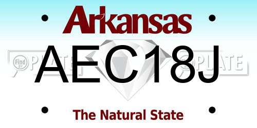 AEC18J Arkansas License Plate