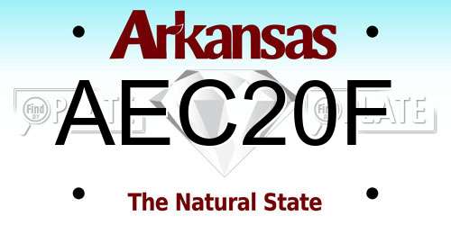 AEC20F Arkansas License Plate