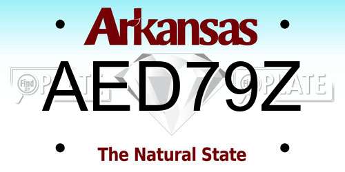 AED79Z Arkansas License Plate