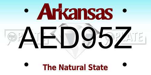 AED95Z Arkansas License Plate