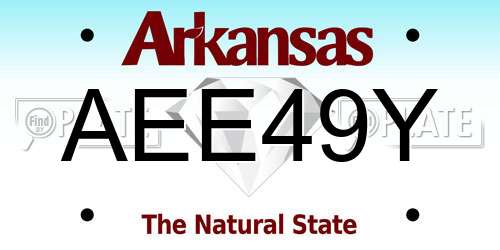 AEE49Y Arkansas License Plate