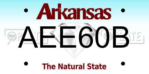AEE60B Arkansas License Plate
