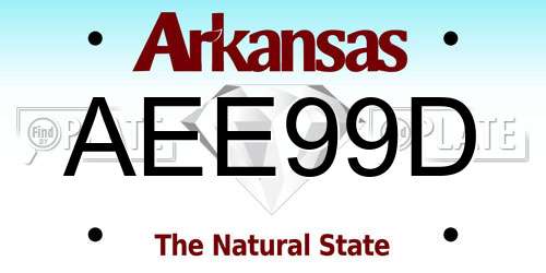 AEE99D Arkansas License Plate