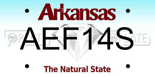 AEF14S Arkansas License Plate