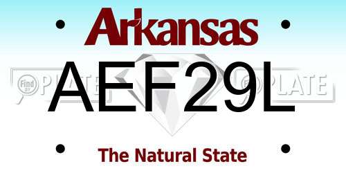 AEF29L Arkansas License Plate