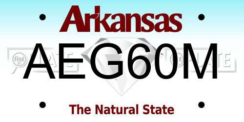 AEG60M Arkansas License Plate
