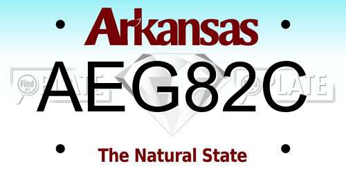 AEG82C Arkansas License Plate