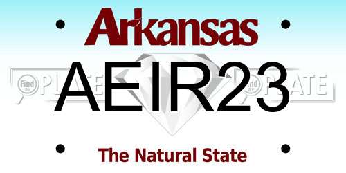 AEIR23 Arkansas License Plate