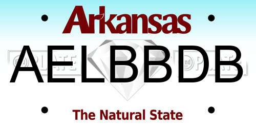 AELBBDB Arkansas License Plate