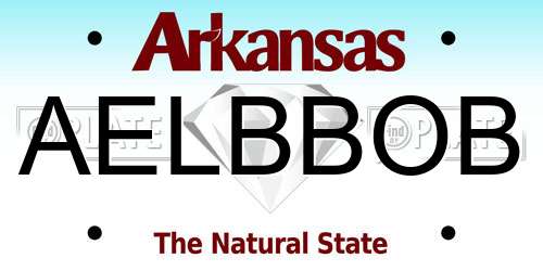 AELBBOB Arkansas License Plate