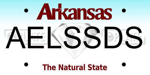 AELSSDS Arkansas License Plate